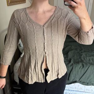 Croft & Barrow Women's Taupe Cardigan